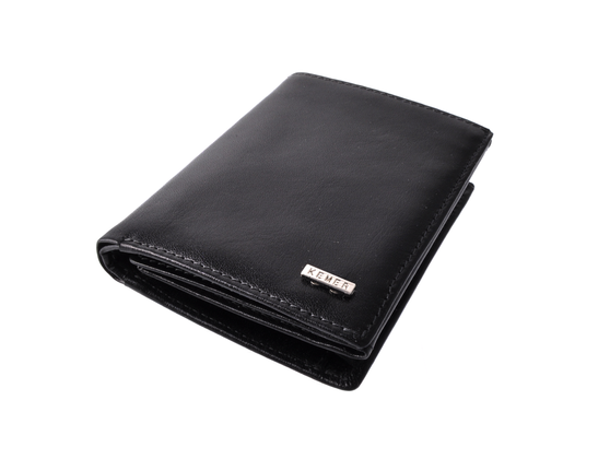 Portfel męski skórzany KEMER M 15 Czarny - min. zamówienie 20 / 50 / 100 szt.