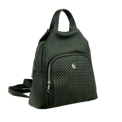 Damski plecak skórzany Canaletto z tłoczeniem plecionki – elegancja i funkcjonalność na co dzień P420s41t6