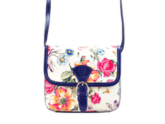 Torebka damska skórzana KEMER 112 FL Granatowy