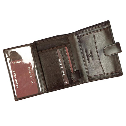 Portfel pionowy męski skórzany 0712/17-25 Brązowy