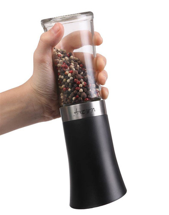 Grawitacyjny młynek do soli i pieprzu elektryczny czarny LIVIO 8845