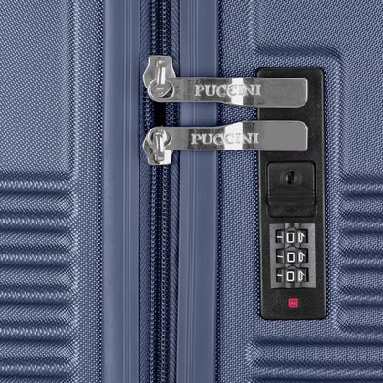 Duża walizka PUCCINI ANTALYA ABS028A 7A Granatowa