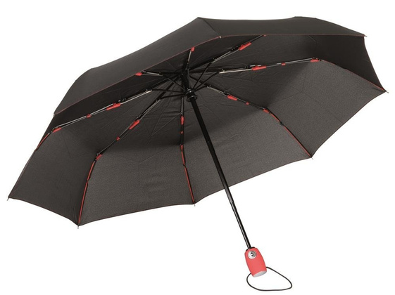 Wiatroodporny parasol KEMER STREETLIFE Czarny red