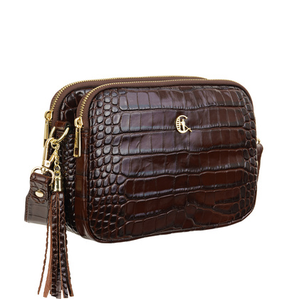 Elegancka listonoszka Canaletto – skóra z wzorem krokodyla TD830s259