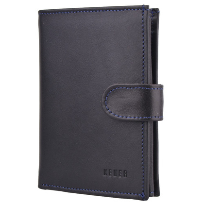 Portfel męski skórzany KEMER P4J LK Czarny / Granat - min. zamówienie 20 / 50 / 100 szt.