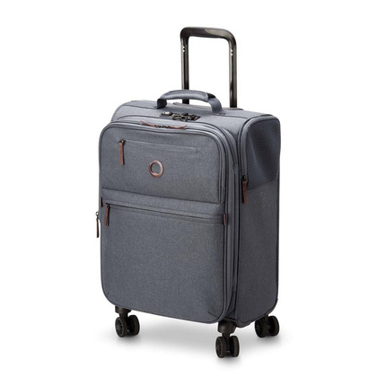 Delsey Maubert 2.0 mała antracytowa miękka walizka kabinowa na kółkach 55 cm