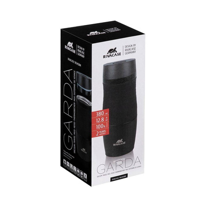RIVACASE Kubek termiczny 380 ml czarny mat