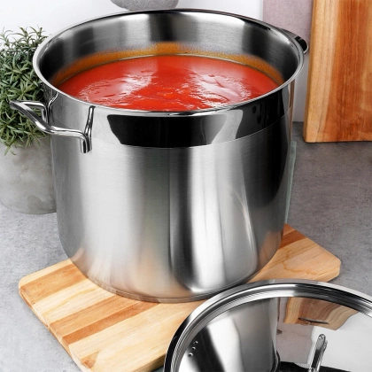 Garnek stalowy z pokrywką 18/10 PREMIUM 14 l ORION