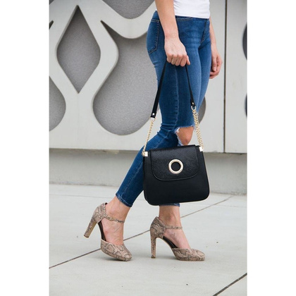 Torebka listonoszka damska KEMER SOLIER FB42 Czarna - min. zamówienie 20 / 50 / 100 szt.