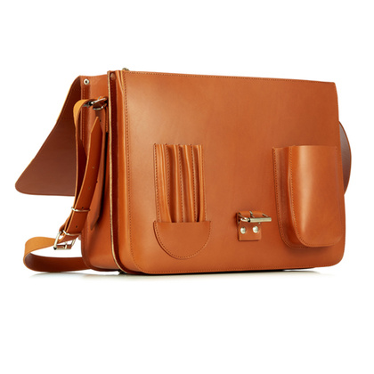 Duża torba skórzana 3w1 KEMER VOOC Vintage P43 Brązowa