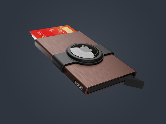 Etui na karty kredytowe RFID ZEN z uchwytem na AirTag 2157