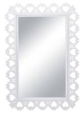 Lustro metalowe z sercami białe