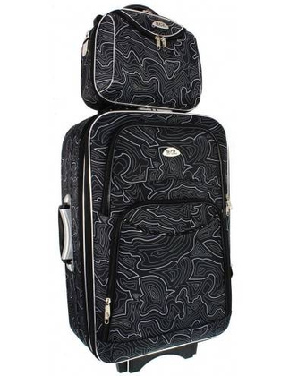 Zestaw walizek 3 walizek + Kuferek PELLUCCI RGL 773 Czarno czerwona