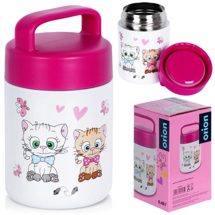 Termos obiadowy stalowy KOTEK 450 ml