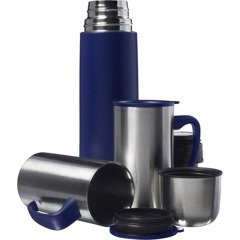 Termos 500 ml i 2 kubki 300 ml UPOMINKARNIA Granatowy