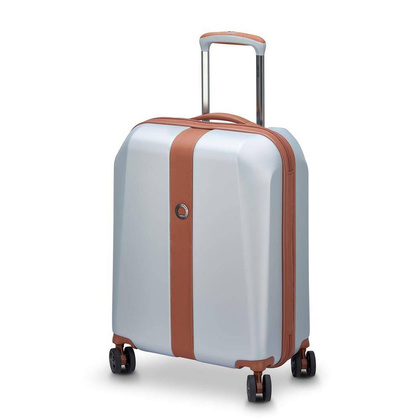 Delsey Promenade Hard mała srebrna walizka kabinowa na kółkach 55 cm