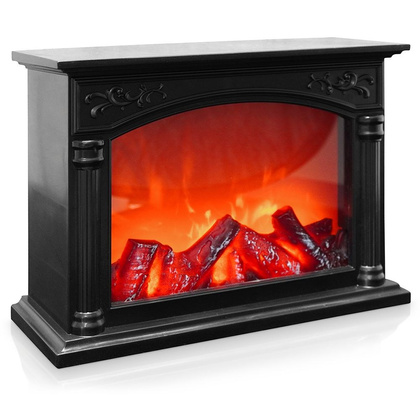Kominek elektryczny LED z timerem stojący wiszący czarny 33x24 cm