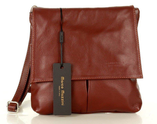 Listonoszka damska skórzana brąz migdałowy ASSISI - min. zamówienie 20 / 50 / 100 szt.