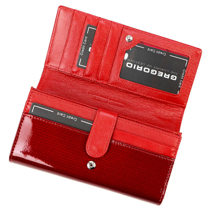 Portfel damski skórzany PELLUCCI CB-102 czerwony