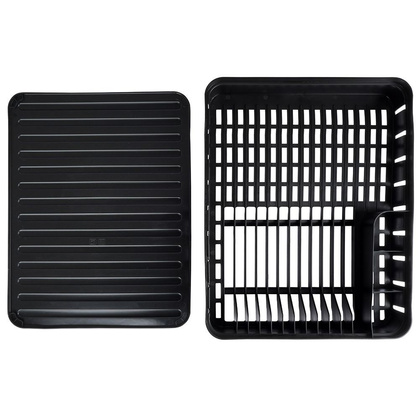 Suszarka na naczynia ociekacz do naczyń czarny loft 39,8x31x12 cm