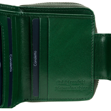 Skórzany portfel damski Canaletto z naturalnej skóry licowej - elegancki i wszechstronny PD1023s31GR RFID