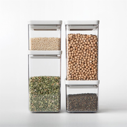 Pojemnik kwadratowy Tasty+ 0,7l jasny szary 122446