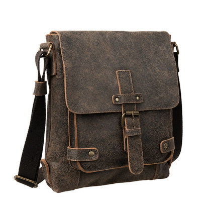 Męska torba na ramię Canaletto – postarzana skóra i wykończenia w starym złocie TM253s235