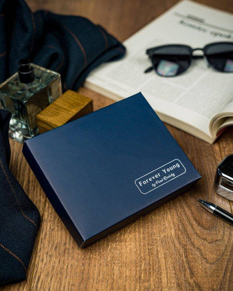 Piękny kolorowy portfel męski skórzany