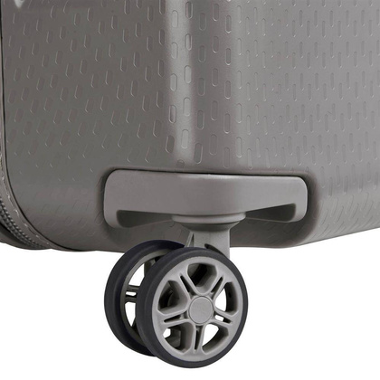 Delsey Turenne Duża twarda srebrna walizka na kółkach 73 cm