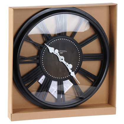 Zegar ścienny czarny 50 cm