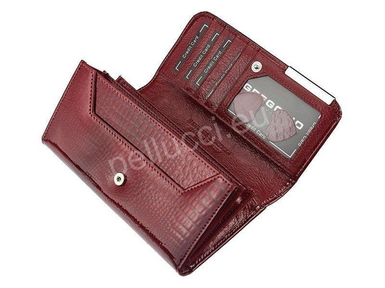 Portfel damski skórzany PELLUCCI GF110 Czerwony