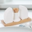 Solniczka i pieprzniczka porcelanowa ze stojakiem WHITELINE 4 el.