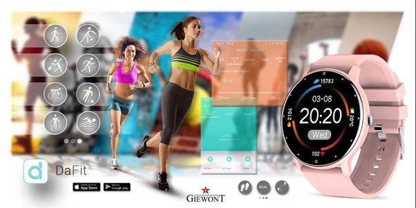 Smartwatch Giewont GW120-1 Różowe Złoto-Różowy