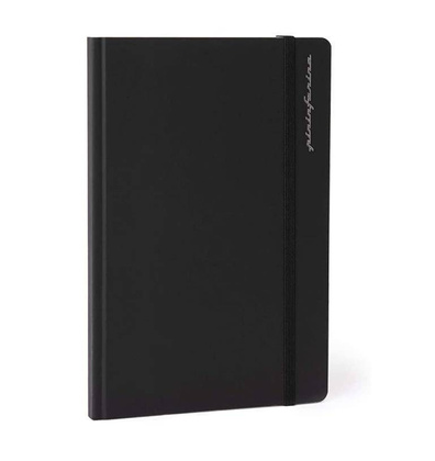 PININFARINA Segno Notebook Stone Paper, notes z kamienia, czarna okładka, kropki