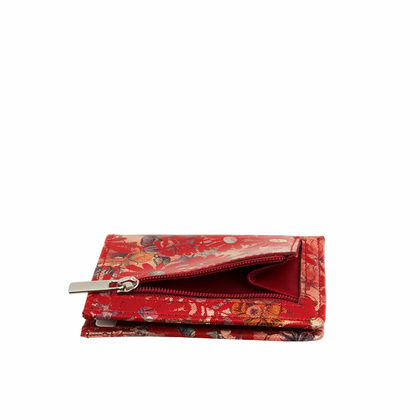 Mały czerwony portfel damski BajuBaj z kolorowej skóry naturalnej PD1031s132