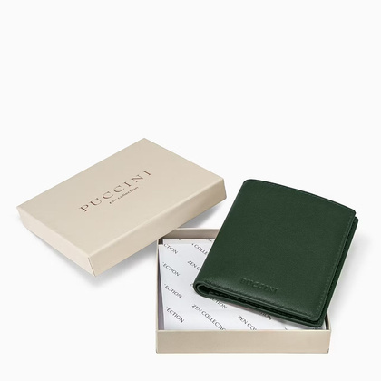 Portfel męski skórzany PUCCINI ZEN ZN9204 5D Zielony