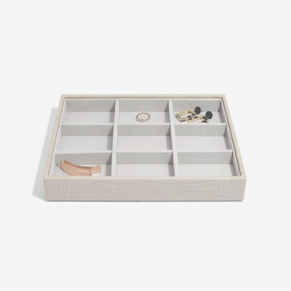 Szkatułka na biżuterię Stackers Croc 9 komorowa classic putty