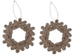 Kpl.2 zawieszek wieniec złota