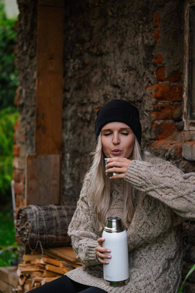 Termos turystyczny 1L FUORI biały 27619