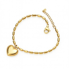 Bransoletka na rękę stal chirurgiczna pozłacana złotem BST1585