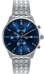 LAVVU Zegarek męski YSTAD Chronograph Blue z wodoszczelnością 100M