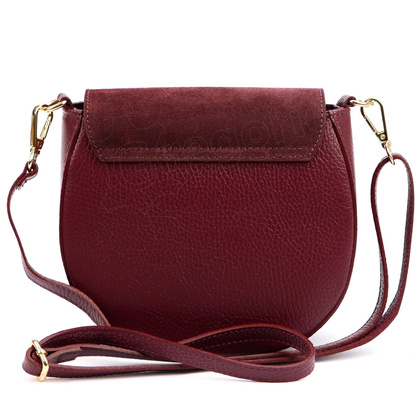 Torebka damska skórzana 25-045 Bordo