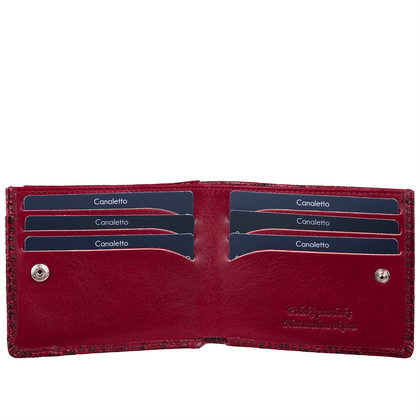 Mały portfel skórzany Canaletto z wzorem krokodylej skóry PD1055cs162 RFID