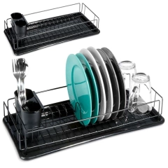 Suszarka na naczynia czarna 50x24x9 cm