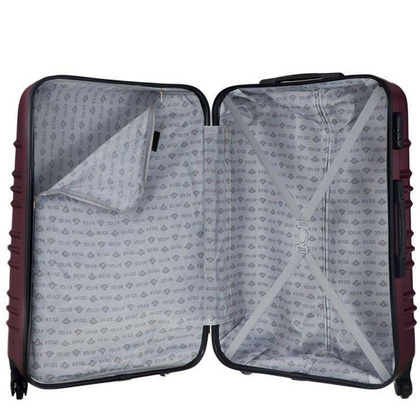 Średnia walizka KEMER SOLIER 838 Bordowa - min. zamówienie 20 / 50 / 100 szt.