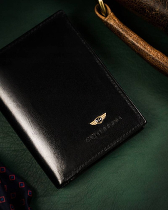 Skorzany portfel meski bez zapiecia zewnetrznego