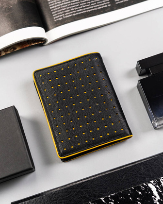 Skorzany sportowy portfel meski