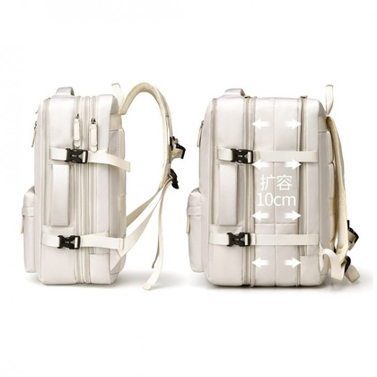 Plecak podróżny, kabinowy do samolotu, wodoodporny z USB, 44x30x16/26cm PL173