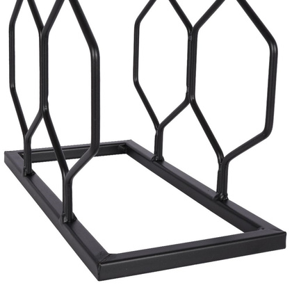 Stojak metalowy czarny wino regał szafka półka na wina 8 butelek 23x11x48 cm