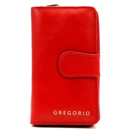 Portfel damski skórzany PELLUCCI IT-116 czerwony